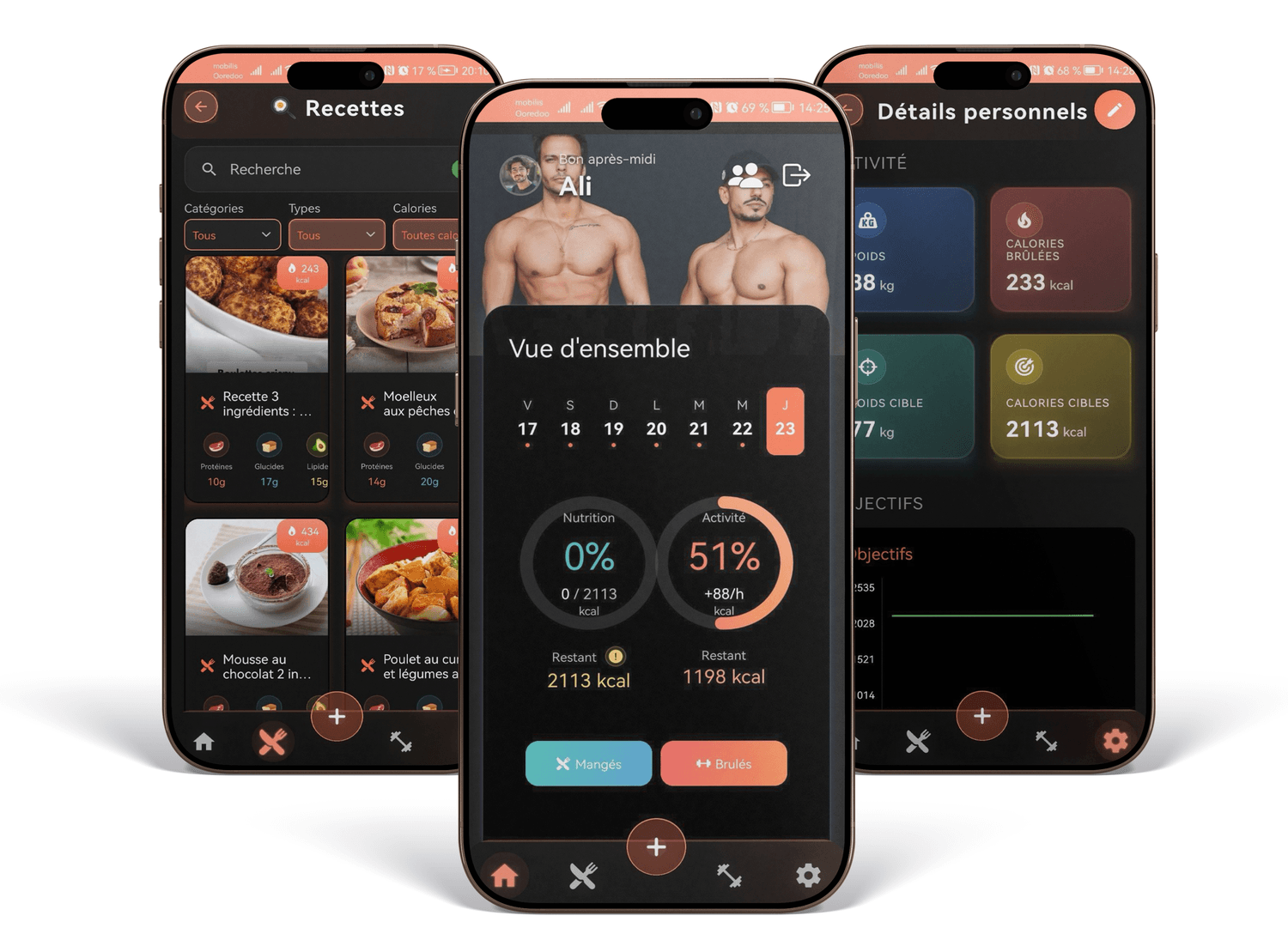 Aperçu de l’application TRAIN WITH ME